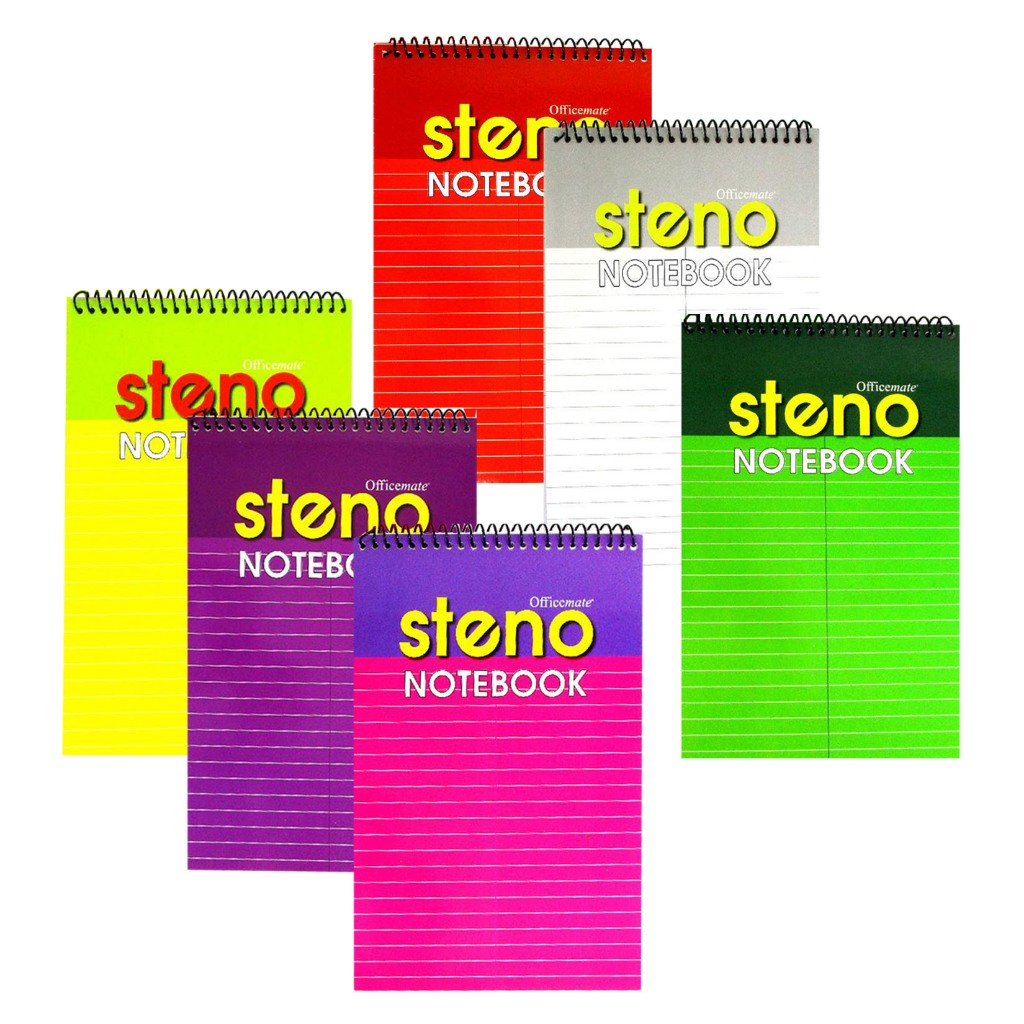 Officemate Steno Top Spring Notebook 40Leaves(Random Color) | Shopee ...