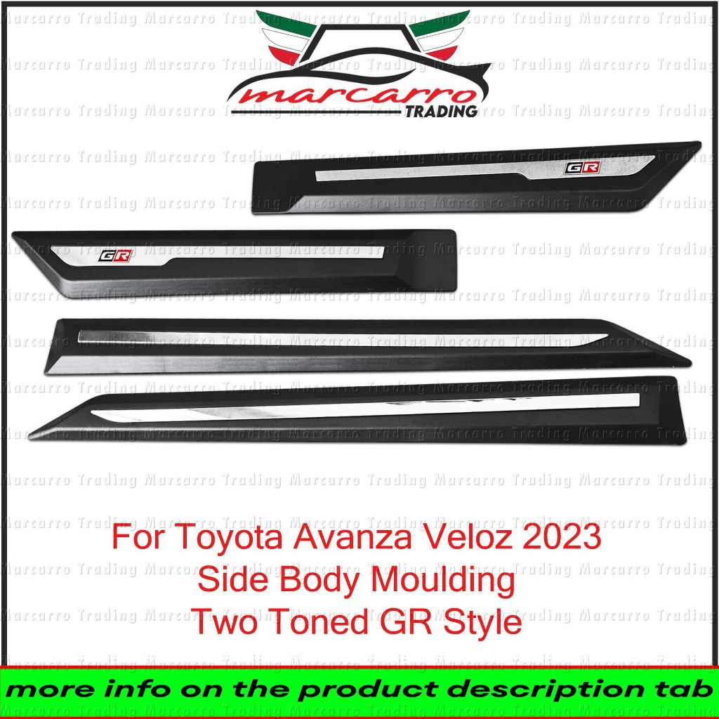Toyota Avanza Veloz 2023 Two Toned GR Style Side body Moulding (Matte
