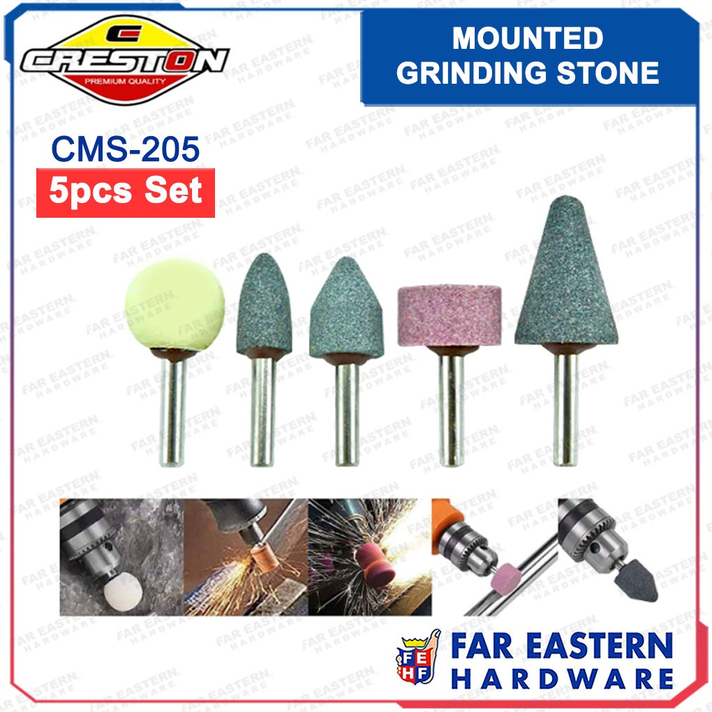 CRESTON Mounted Grinding Stone 5pcs Set CMS-205 CRAC | Shopee Philippines