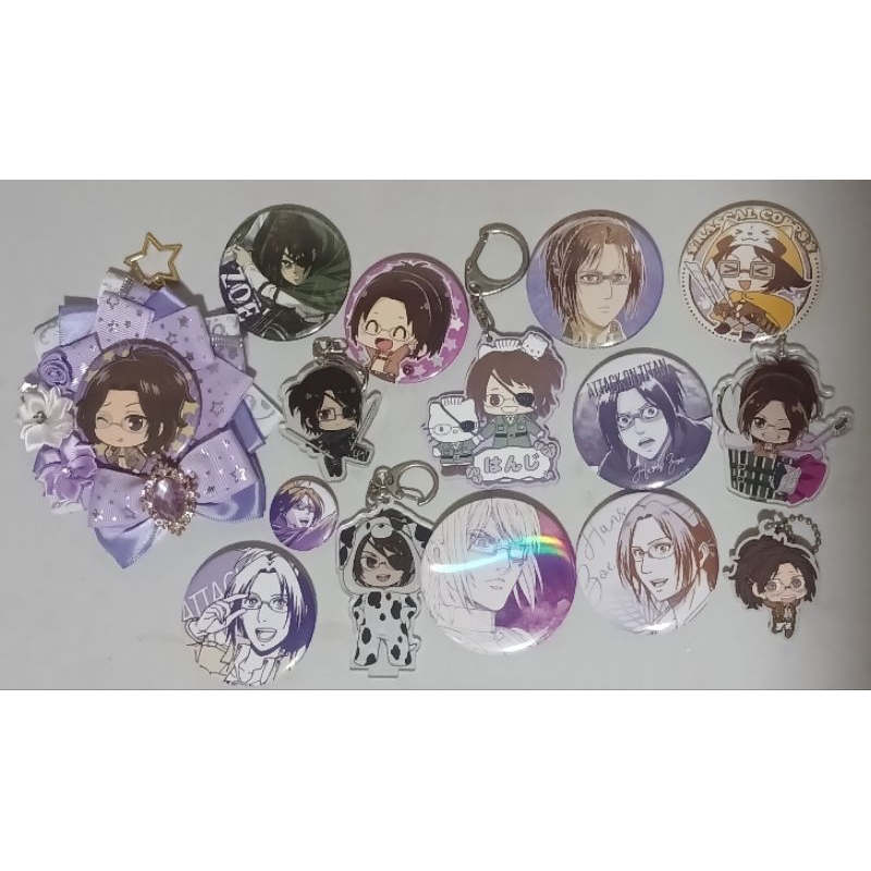 Hange Zoe Attack on titan shingeki no kyojin anime Keychains Button ...