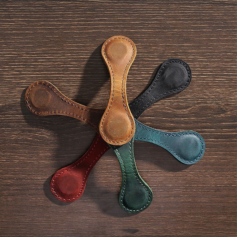 Magnetic Leather Bookmark Multi Functional Bookmark Handmade First ...
