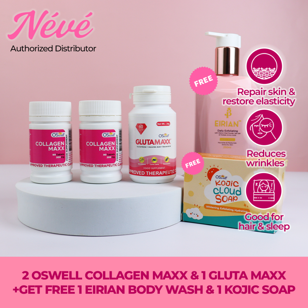 Oswell Collagen Maxx And Gluta With Kojic Cloud Soap (Collagen ...