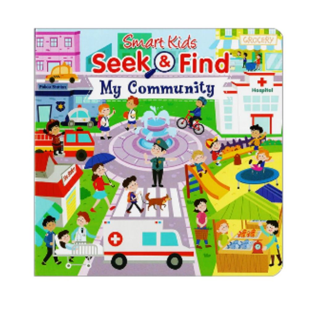 Smart Kids SEEK AND FIND My Community (brand new board book) Shopee