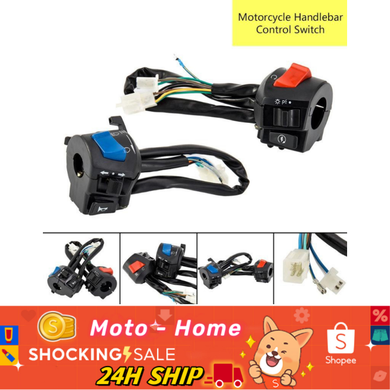 【24H SHIP】Left And Right Switch (universal ) Motorcycle Handlebar Mount ...