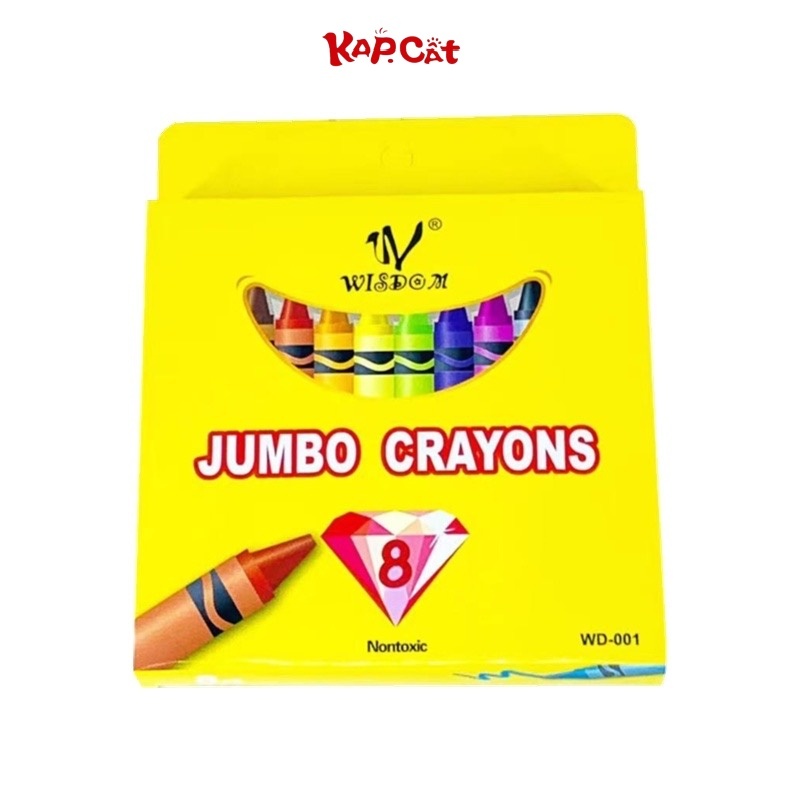 KAP.CAT WD-001 NEW 8COLOR JUMBO CRAYONS SCHOOL SUPPLIES/Giveaways ...