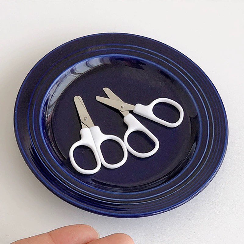 STAINLESS STEEL straight head small scissors mini children's scissors ...