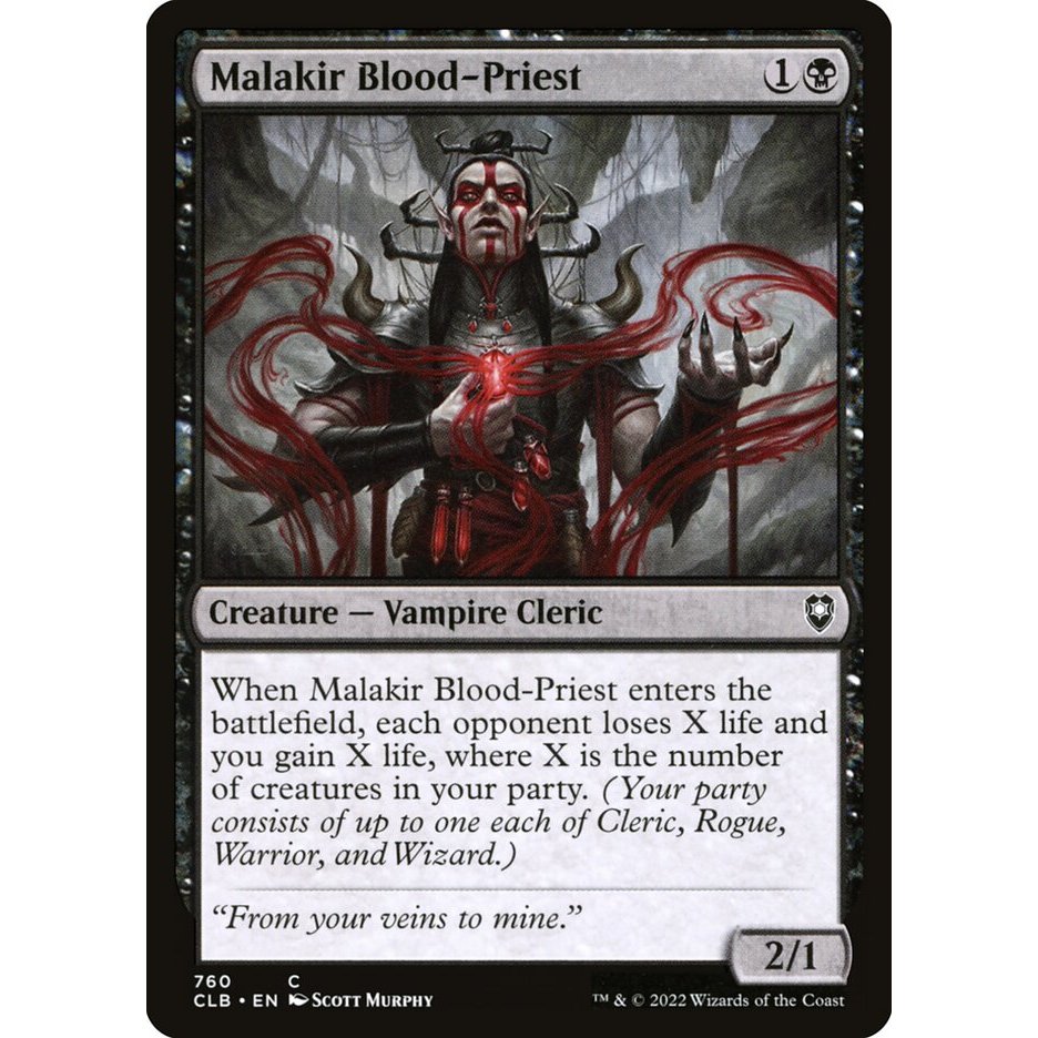 MTG Singles: Malakir Blood-Priest NM Black CLB Commander Legends ...