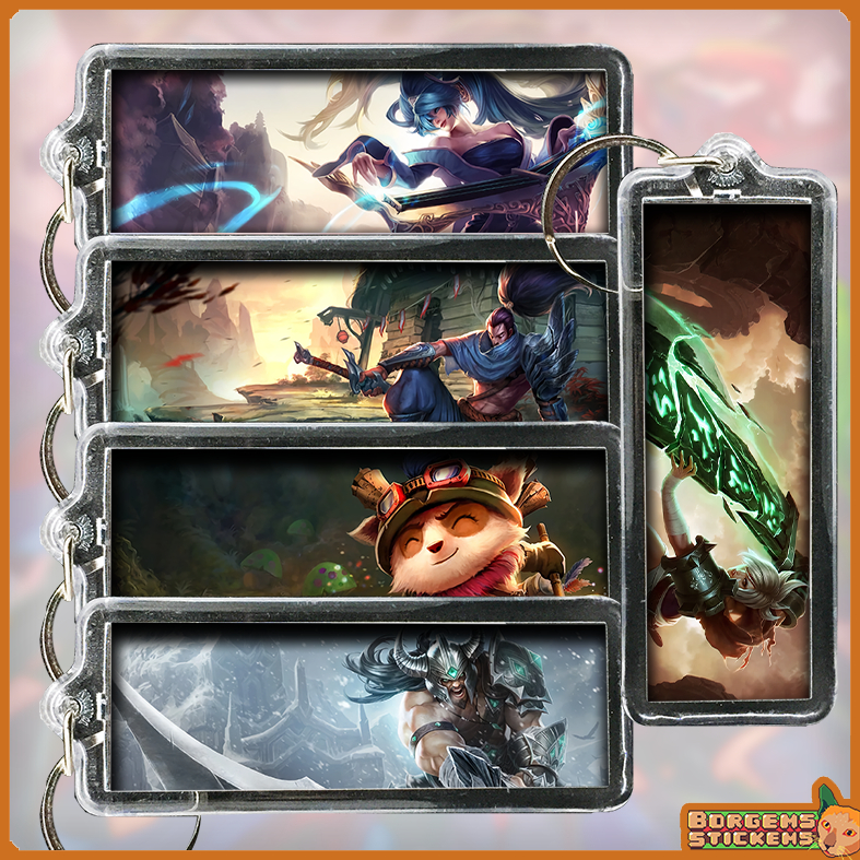 M-Z 』League of Legends Acrylic Keychain with Vinyl Stickers set ...