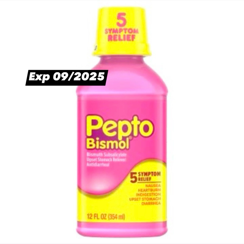 Pepto Bismol 5 Symptom Stomach Relief Liquid, Original Flavor, 354ml