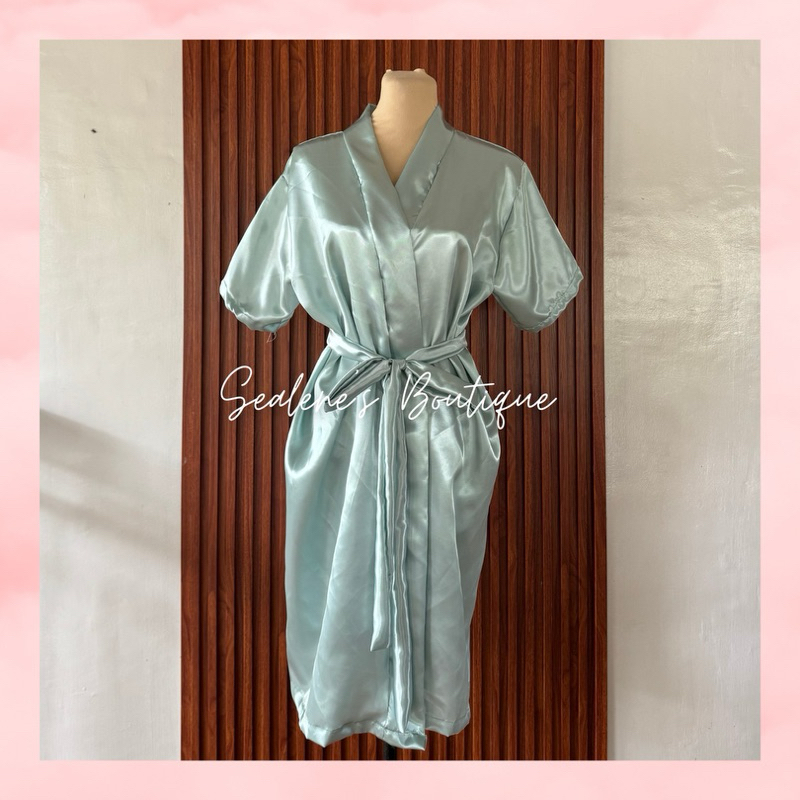SILK ROBE Silk Satin Robe for Wedding Entourage Bridesmaids or Sleep Wear Shopee Philippines