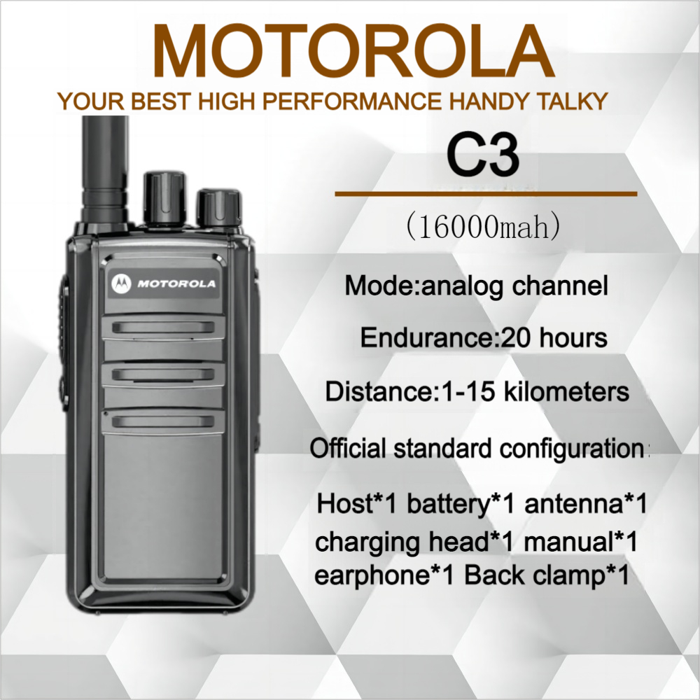 MOTOROLA C3 Walkie Talkie buy1take6 Portable Two-Way Radio UHF ...