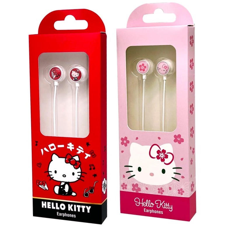 Hello Kitty Earphones Classic Whiteround Random With Volume Control Original Imported 7633