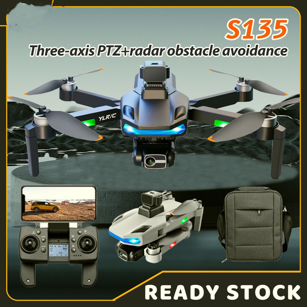【2023 NEW】S135 dual camera 8K drone Three-axis self-stabilization of ...