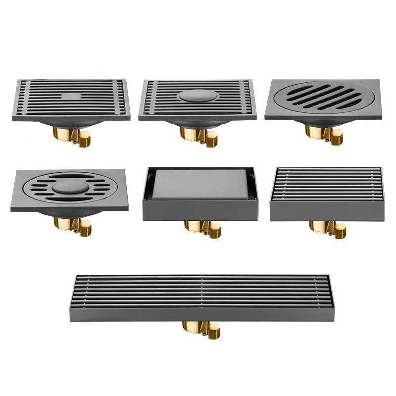 Square Floor Drains SUS304 Stainless Steel Shower Drainer Bathroom ...