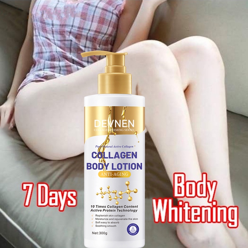 Devnen Collagen Whitening Body Lotion Moisturizing Firming Skin Remove Melanin Chicken Skin 300g 7599