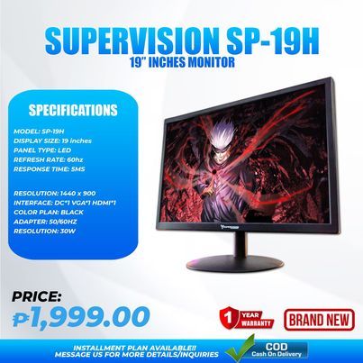 BRANDNEW MONITOR ASSORTED BRAND 19, 22, 24 and 27 Inches LED WIDE ...