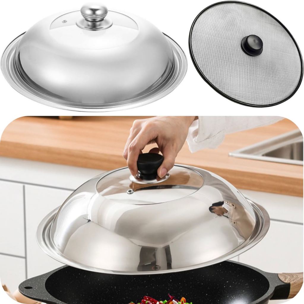 thickening stainless steel pot cover lid/takip for frying pan wok large ...