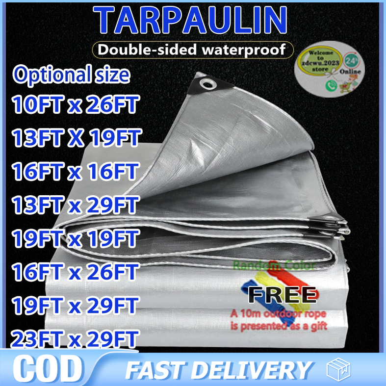 Roof rain sun protection tarp 13*6.5ft lona trapal waterproof makapal