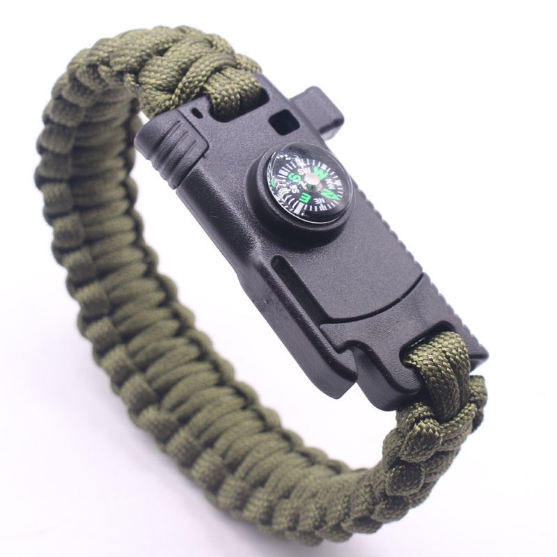 Outdoor Bracelet with Compass and Whistle Equipment Camping ...