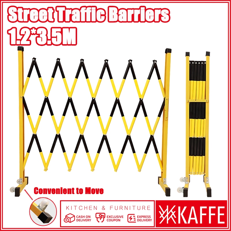 Folding Street Traffic Barriers Caution 1.2*3M Movable Telescopic Fence ...