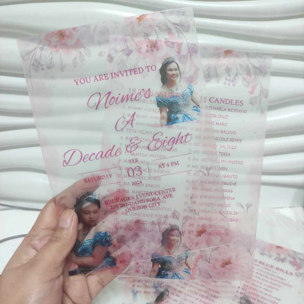 Translucent/Transparent Invitation | Shopee Philippines