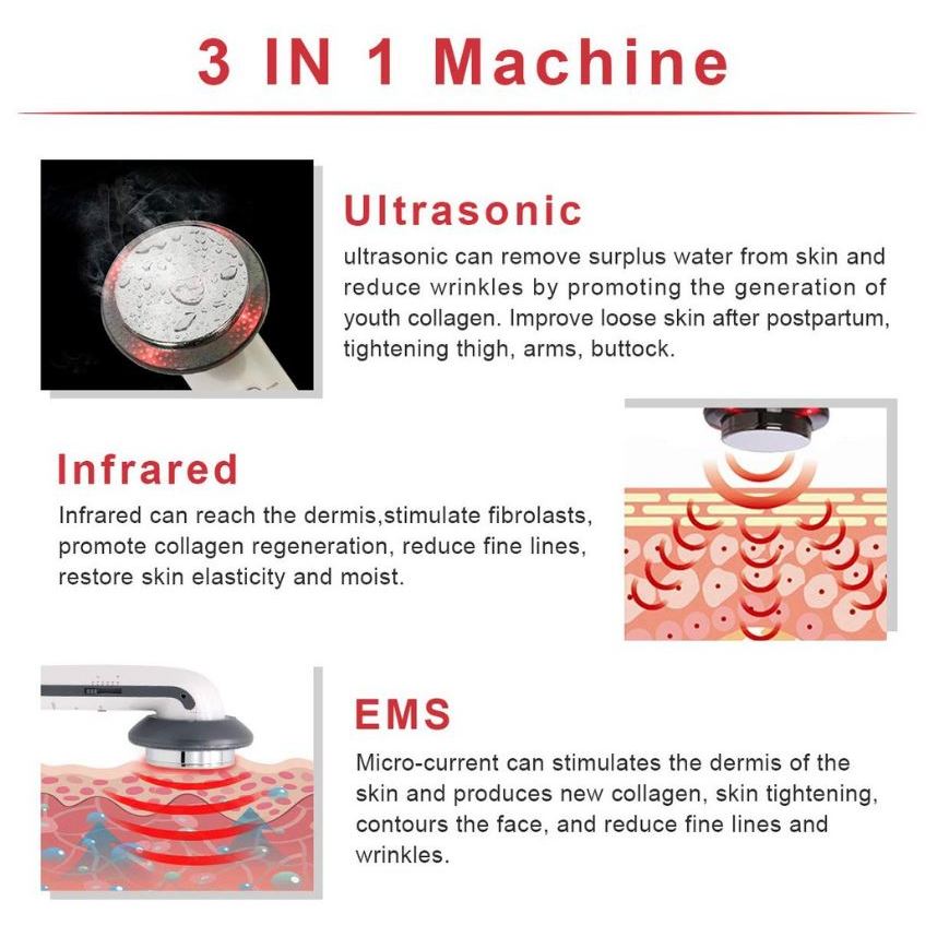 VISAGE 3 in 1 Body Slimming Machine Ultrasonic Lipo Cavitation Fat