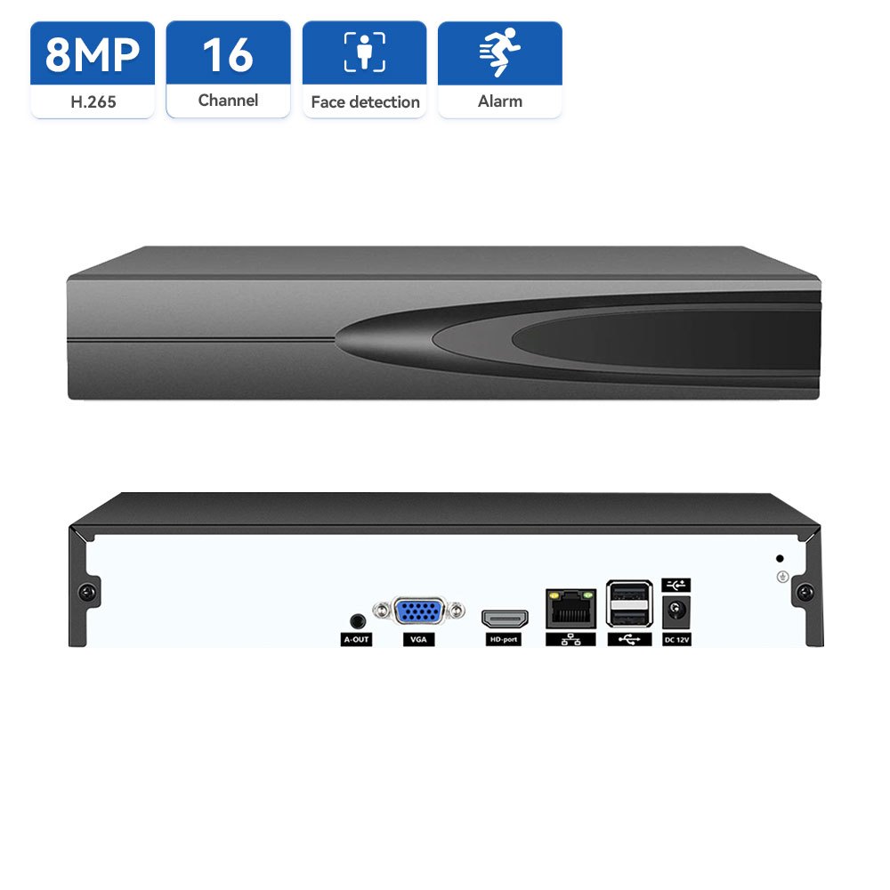 HAMCUS 4K 8MP H.265 16CH 10CH CCTV NVR For 8MP 5MP 4MP 3MP IP Camera ...