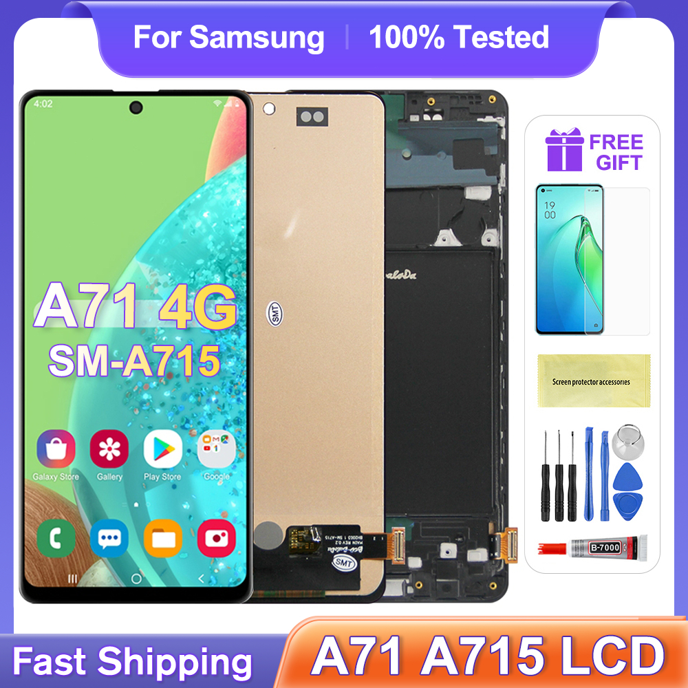 TFT LCD For Samsung Galaxy A71 A715F LCD with Frame Touch Screen ...