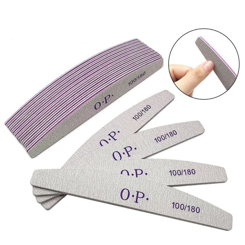 100 180 O.p.i Professional Double-sides Standing Nail File Buffing Nail 