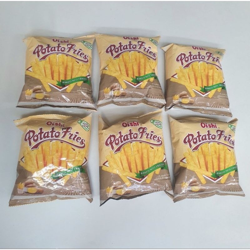 6 Pack Oishi Potato Fries Plain Salted Shopee Philippines