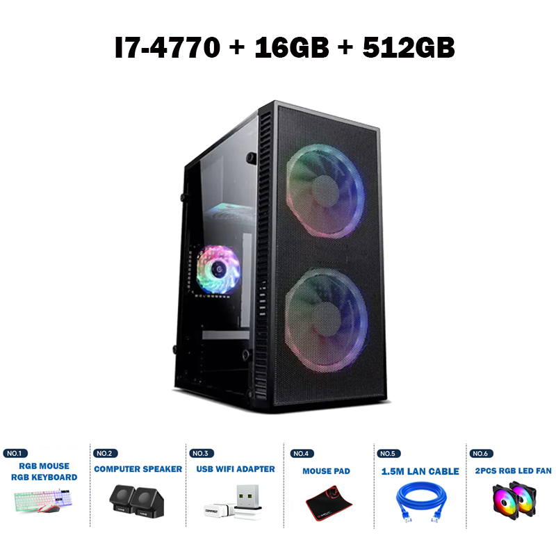Intel Core i5 / i7 Desktop Computer Quad-Core 8 Thread 16GB RAM 512GB ...