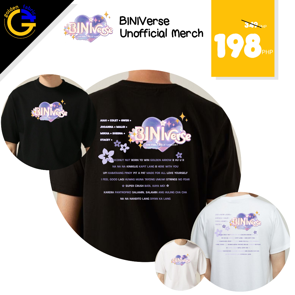 GFBDU BINI VERSE CONCERT UNISEX T-Shirt | Fan Merch | Shopee Philippines