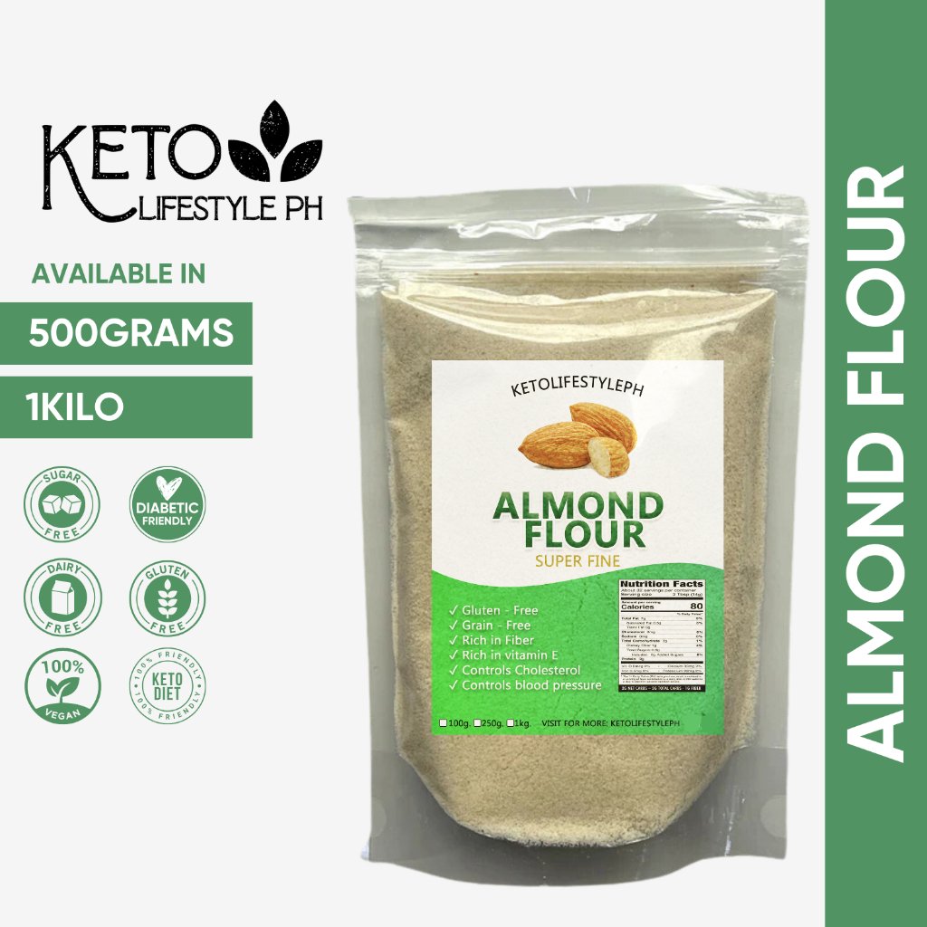 Organic Almond Flour EXTRA FINE 500g/1kg (Keto Flour/Low-carb/Good For