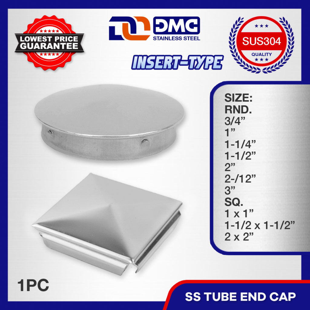 1PC Stainless End Cap Tube Cover Tubular Square Tube Round Tube ...