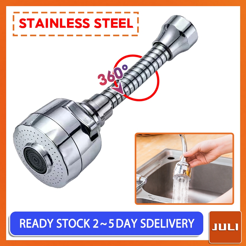 360 Degree Rotating Filter Tap Nozzle Stainless Spout Water Saving ...