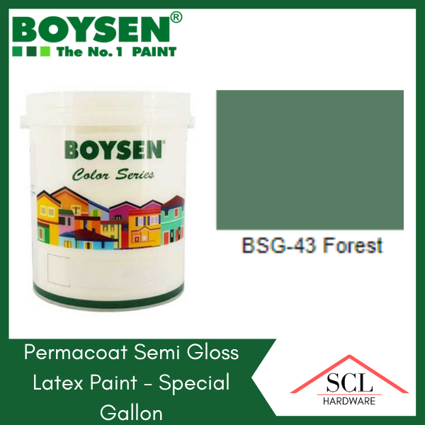 BOYSEN Permacoat Semi-Gloss Acrylic Latex Paint 4L Special Colors ...