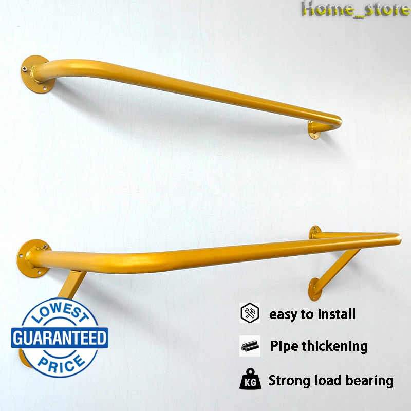 Gold Clothes Rack On The Shelf Wall Clothing Store Display Rack ...