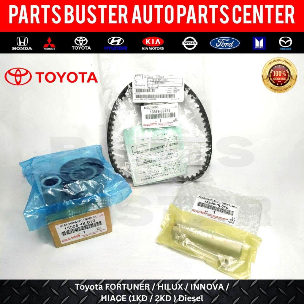 Timing Belt Set for Toyota FORTUNER / HILUX / INNOVA / HIACE (1KD / 2KD