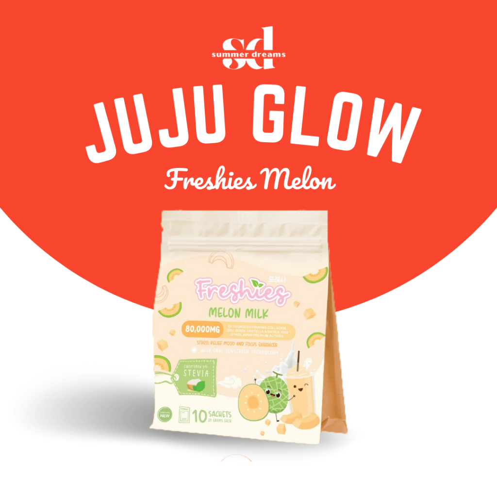 JUJU GLOW Freshies Melon Milk Collagen Drink 10 Sachets 210g | Shopee ...