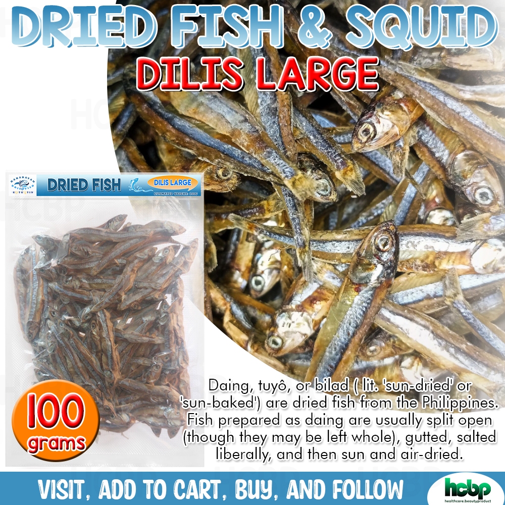 Dried Fish Dilis Large 100g / 200g Dried Anchovies / Gourmet Dried Fish ...