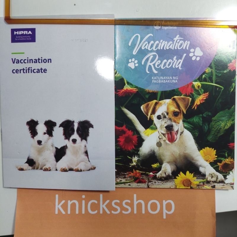 ORIGINAL Vaccination card certificate booklet for dog pet card | Shopee ...