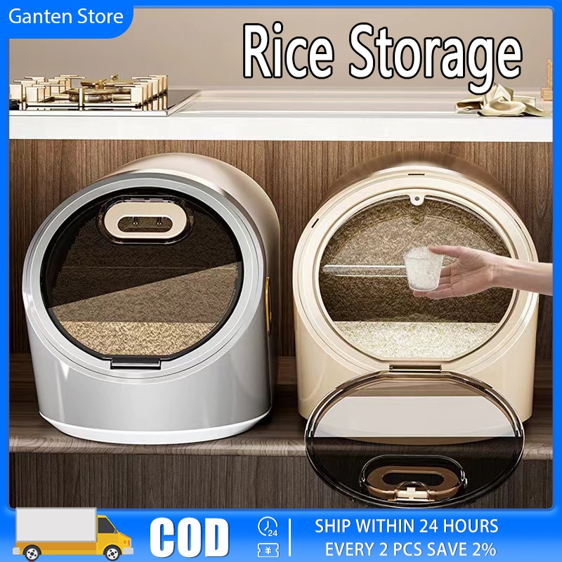 10/12.5KG Rice Dispenser With Measuring Cup Insect-Proof Moisture-Proof ...