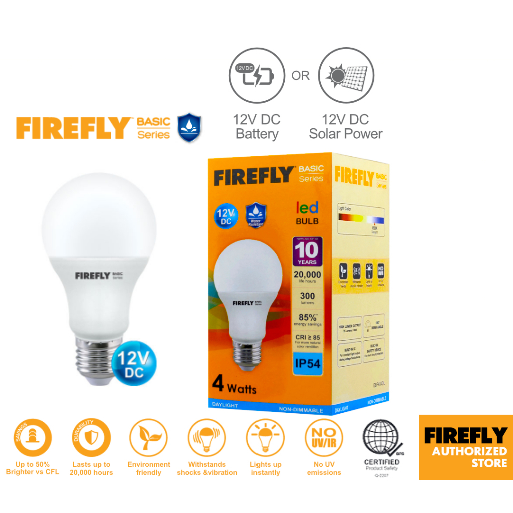 Firefly Basic Series 12V DC LED Light Bulb Lamp | Shopee Philippines