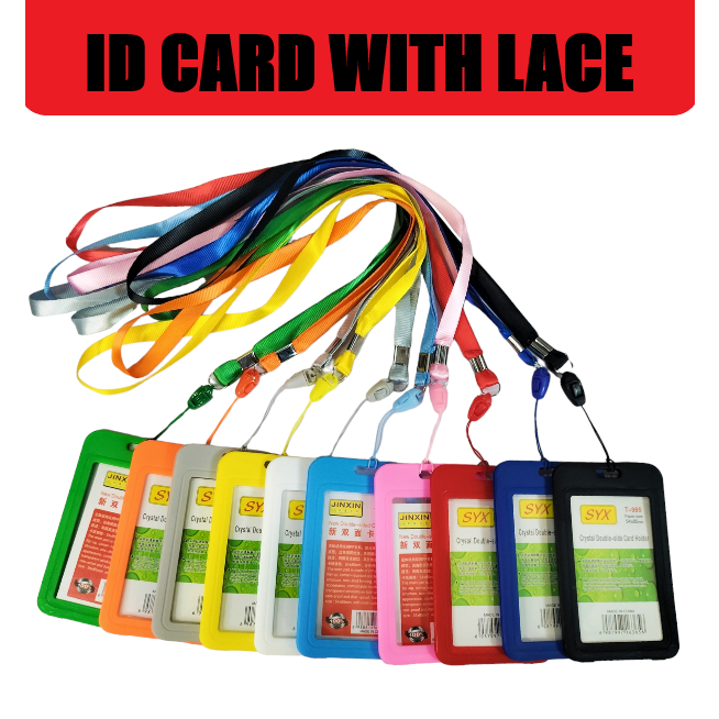 ID CARD (T-985) with ID Lace set Glossy holder 53.5 x 1 cm School ...