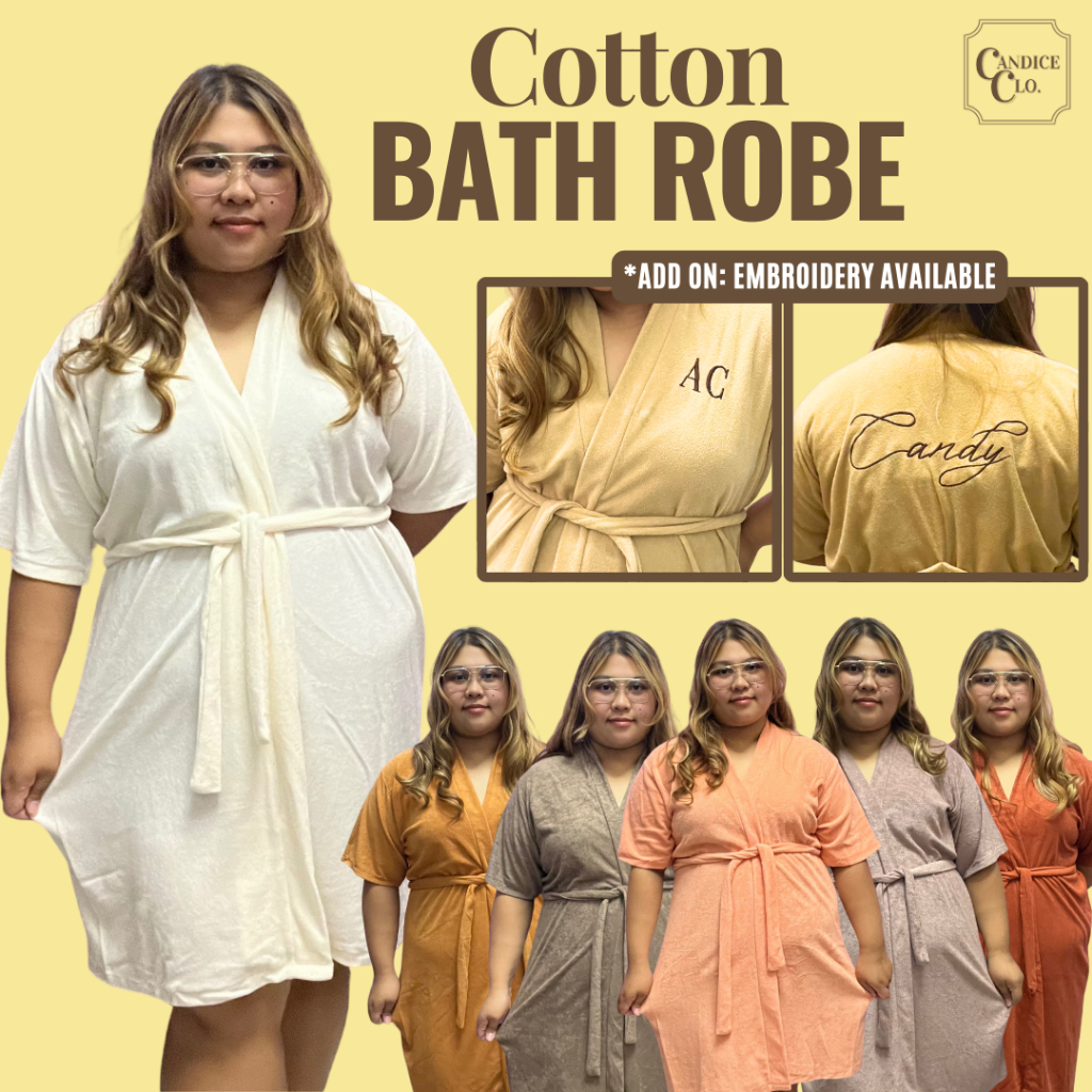BATHROBE COTTON TOWEL UNISEX FIT UP TO 3XL PLUS SIZE BATH ROBE QUICK DRY | Shopee Philippines