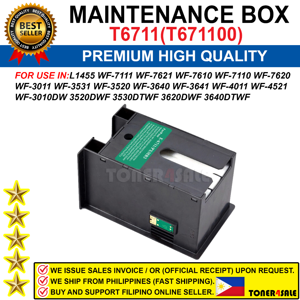 Maintenance Box T6711 T671100 for Epson L1455 WF 3011 3531 7110 7111 ...