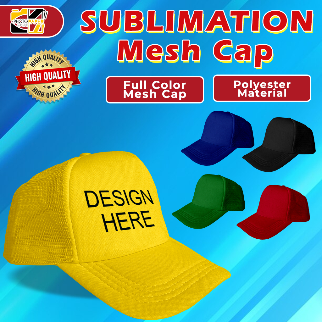 Sublimation Mesh Cap Full Color Plain Baseball Trucker