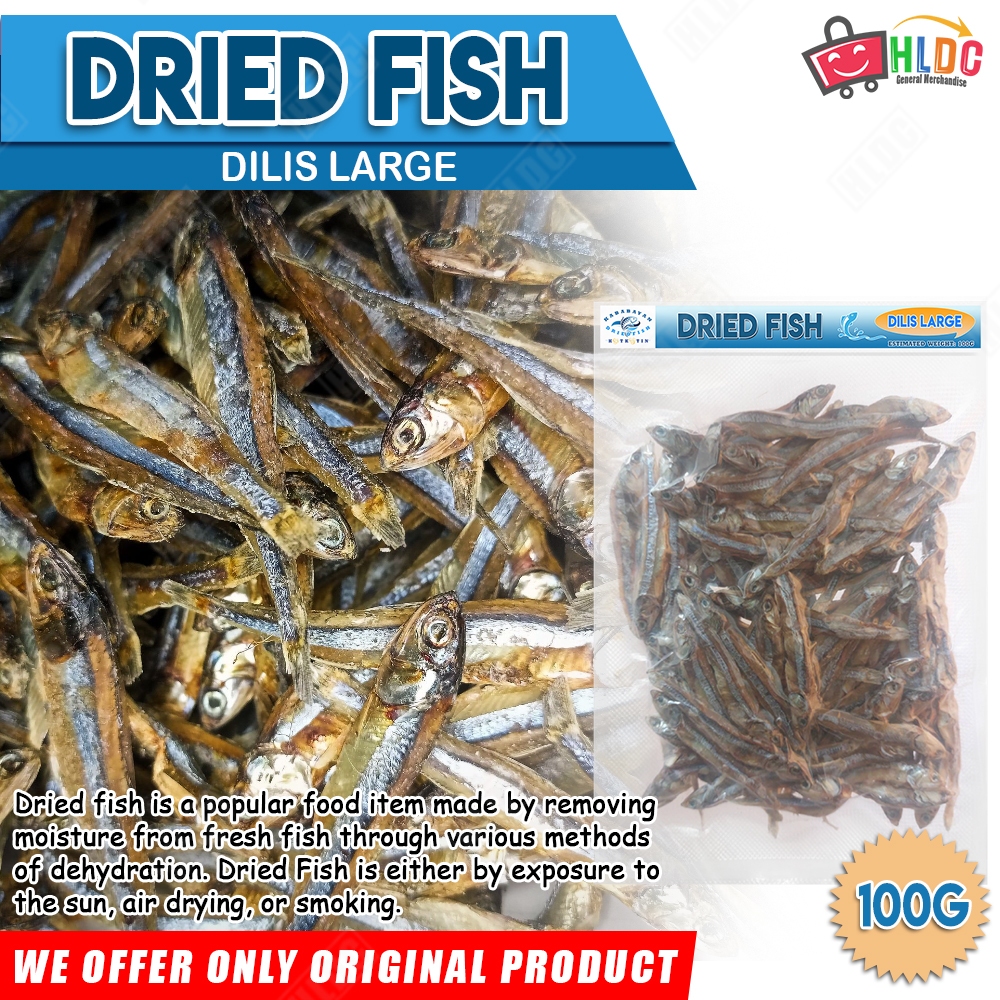 Dried Fish DILIS LARGE Dried Anchovies ( 100g/200g ) Sun Dried Fish ...