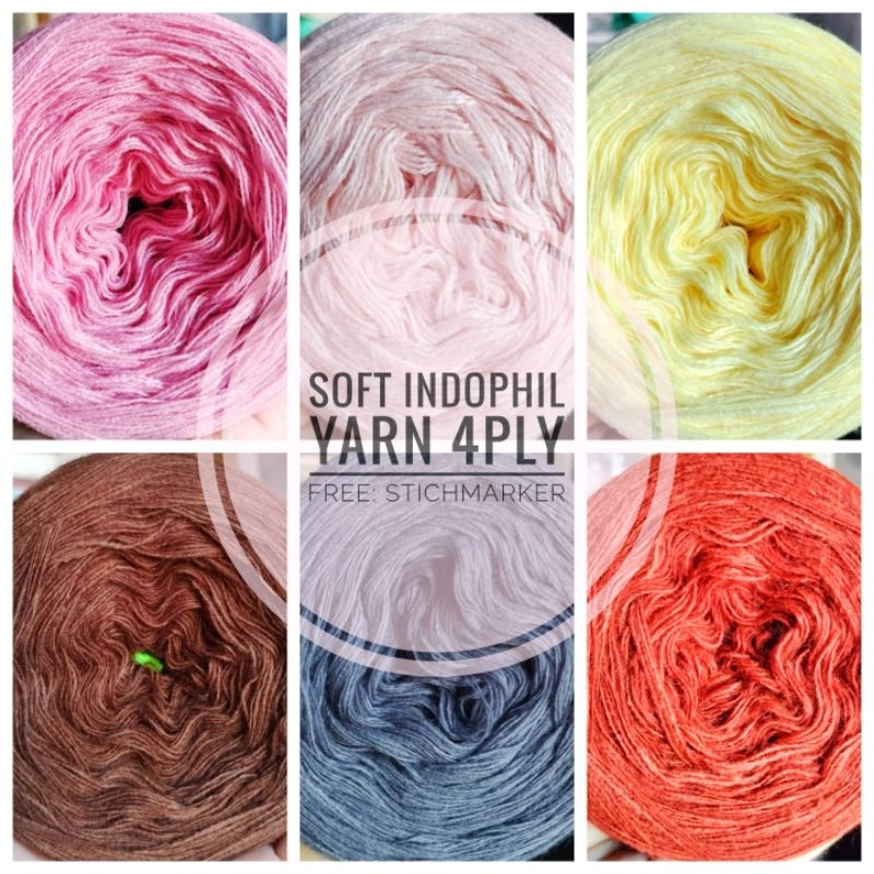 YUNA'S YARN Soft Indophil Yarn 50g 100g Crochet yarn Gantsilyo yarn