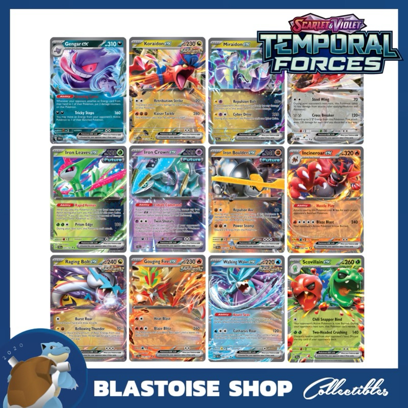 [EN] Temporal Forces ex Cards Iron Crown Boulder Raging Bolt Gouging ...